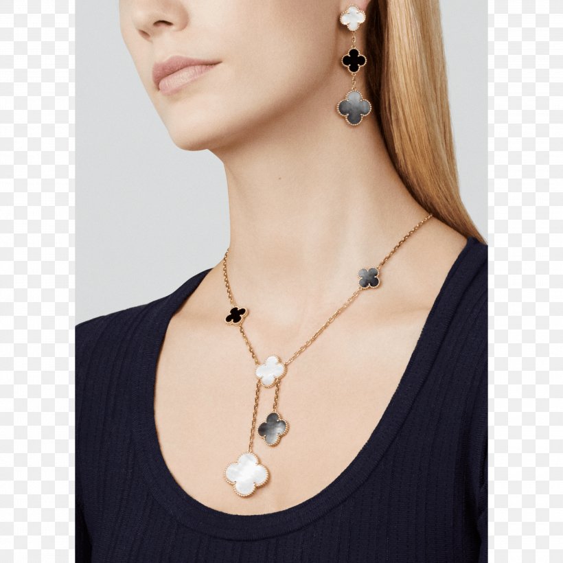 Necklace Earring Van Cleef & Arpels Jewellery Gold, PNG, 3000x3000px, Necklace, Alhambra, Artistic Inspiration, Bijou, Bracelet Download Free