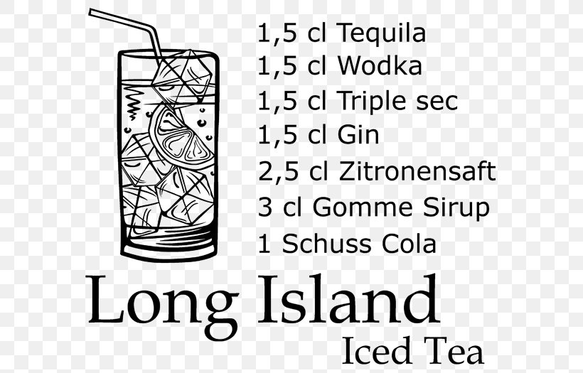 Long Island Iced Tea Recipe Cocktail Bourbon Whiskey, PNG, 700x525px, Long Island Iced Tea, Area, Black And White, Bourbon Whiskey, Brand Download Free