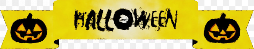 Yellow Symbol Font Meter M, PNG, 2998x585px, Happy Halloween, M, Meter, Paint, Symbol Download Free