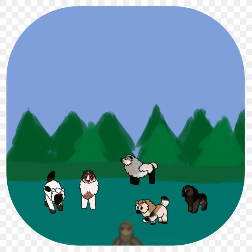 Canidae Dog Cartoon Green, PNG, 900x900px, Canidae, Cartoon, Dog, Dog Like Mammal, Grass Download Free