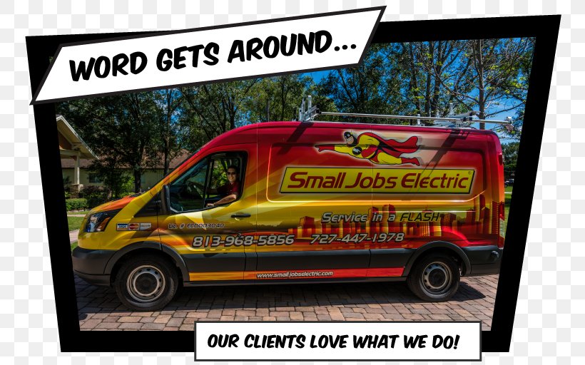 Tampa Brandon Electrician Hernando County Small Jobs Electric, PNG, 768x512px, Tampa, Advertising, Automotive Exterior, Brand, Brandon Download Free