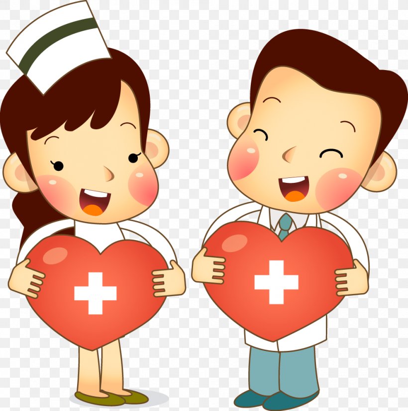 Nurse Physician Cartoon Hospital, PNG, 989x998px, Watercolor, Cartoon, Flower, Frame, Heart Download Free