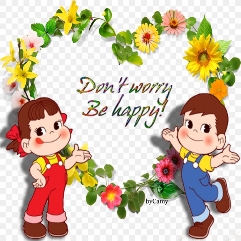 Don't Worry, Be Happy Don't Worry Be Happy Clip Art, PNG, 894x894px, Floral Design, Art, Child, Christmas Card, Cut Flowers Download Free