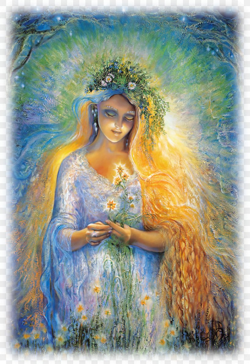 Mother Nature Josephine Wall Earth Goddess Gaia, PNG, 865x1258px, Mother Nature, Acrylic Paint, Angel, Art, Artwork Download Free