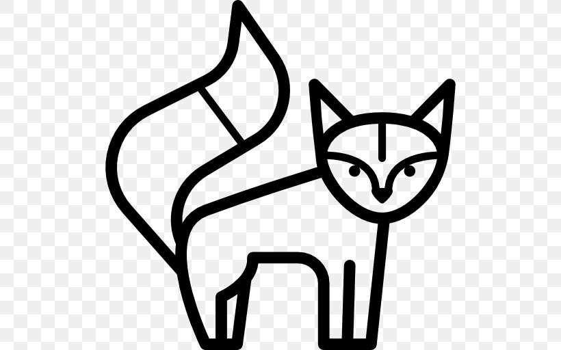 Fox Icon, PNG, 512x512px, Whiskers, Black, Black And White, Carnivoran, Cat Download Free