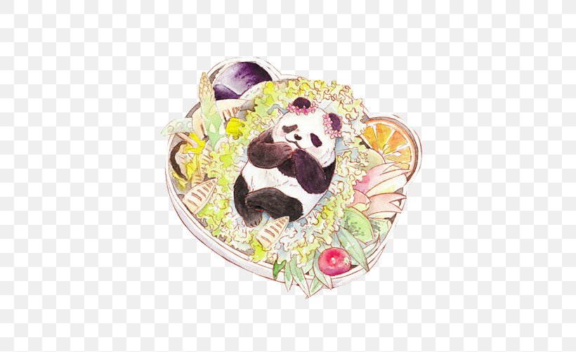 Giant Panda Onigiri Fast Food Bento, PNG, 501x501px, Giant Panda, Bento, Cuteness, Dish, Dishware Download Free