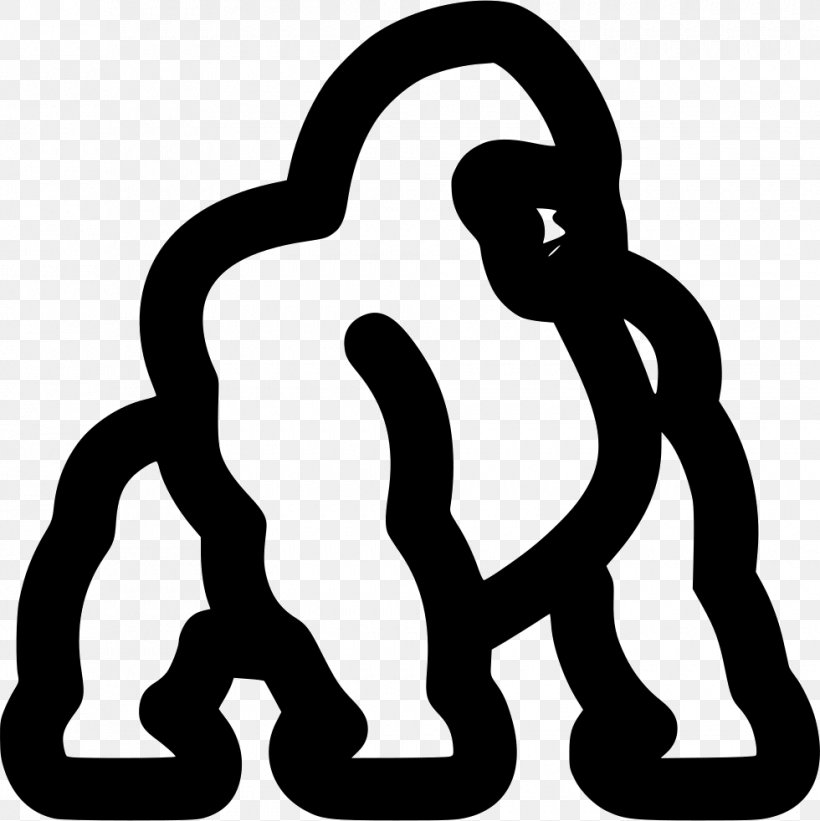 Clip Art Gorilla Human Behavior Silhouette, PNG, 980x982px, Gorilla, Behavior, Black M, Google, Human Download Free