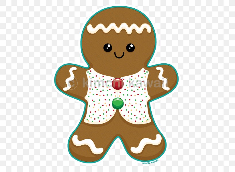 Gingerbread Man Kavaii Food Biscuits, PNG, 600x600px, Watercolor, Cartoon, Flower, Frame, Heart Download Free
