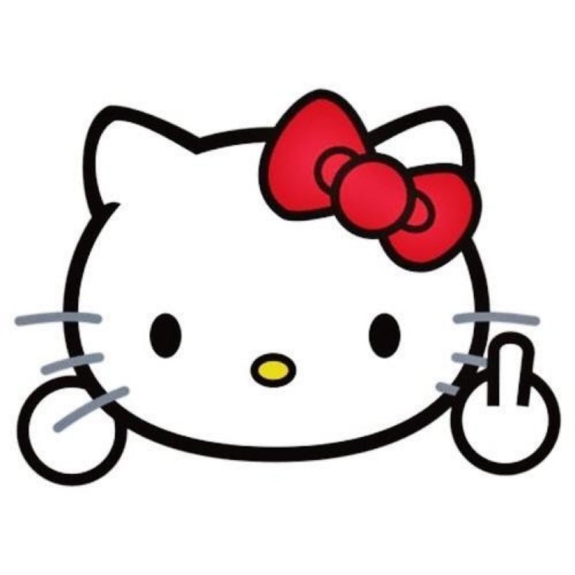 Hello Kitty Drawing Sticker, PNG, 1024x1024px, Watercolor, Cartoon, Flower, Frame, Heart Download Free