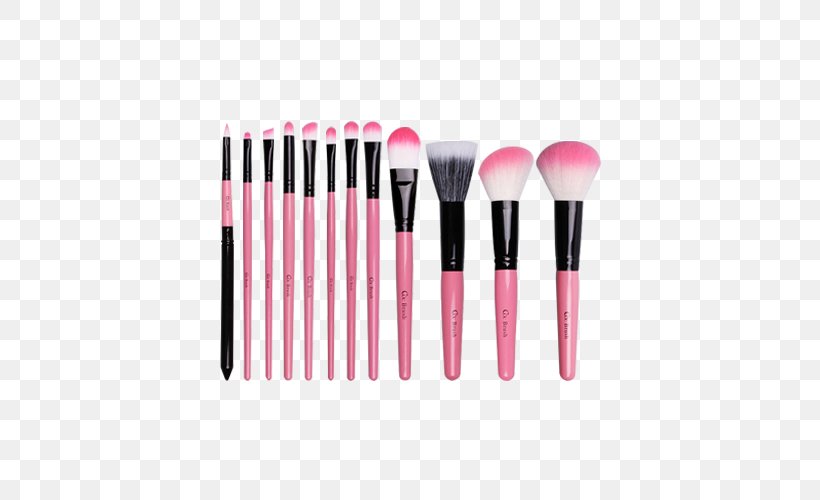 Makeup Brush Cosmetics Pink Painting, PNG, 500x500px, Makeup Brush, Beauty, Brush, Color, Cosmetics Download Free