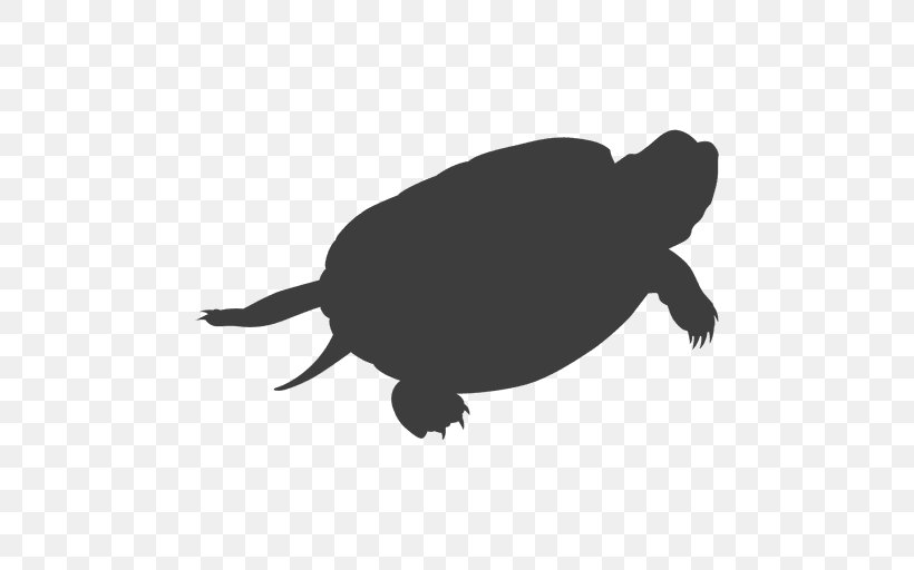 Sea Turtle Tortoise Silhouette, PNG, 512x512px, Sea Turtle, Amphibian, Beak, Black And White, Chinese Softshell Turtle Download Free
