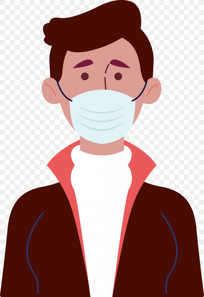 Wearing Mask Coronavirus Corona, PNG, 2066x3000px, Wearing Mask, Cartoon, Cheek, Chin, Corona Download Free