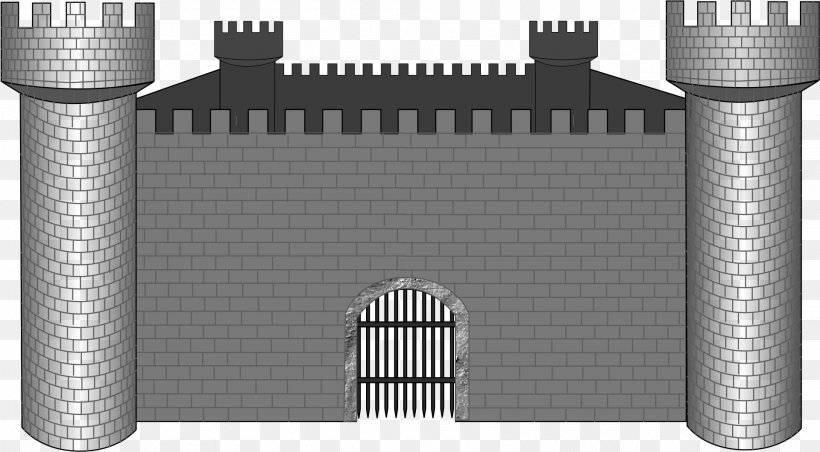 Castle Fortification Stone Wall Clip Art, PNG, 1920x1060px, Castle, Architecture, Black And White, Brick, Cylinder Download Free
