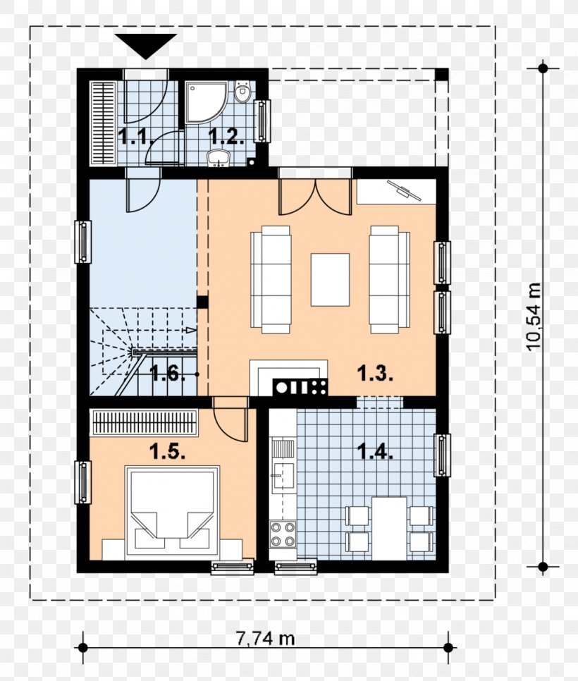 House Floor Plan Gable Roof Terrace, PNG, 1024x1207px, House, Architecture, Area, Attic, Cost Download Free