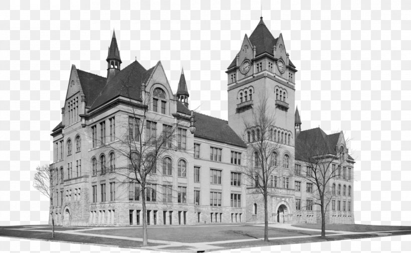 Little Rock Central High School Old Main Detroit Public Schools Community District, PNG, 1140x701px, Central High School, Abbey, Black And White, Building, Castle Download Free
