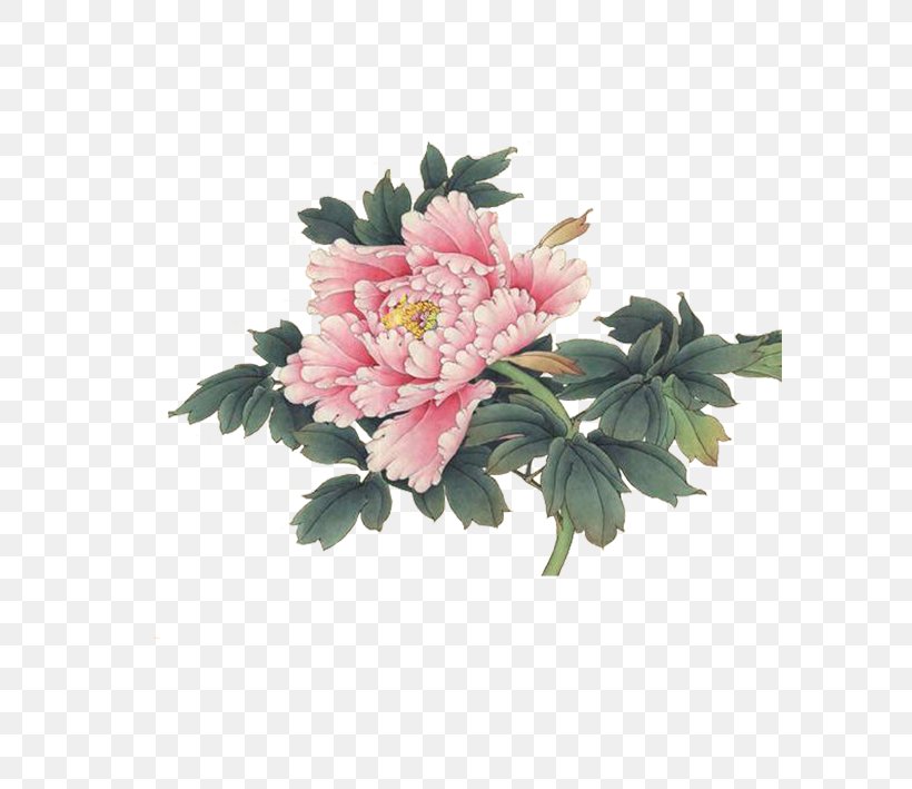 Moutan Peony Watercolor Painting Ink Wash Painting, PNG, 709x709px, Moutan Peony, Artificial Flower, Chinese Painting, Chinoiserie, Chrysanths Download Free