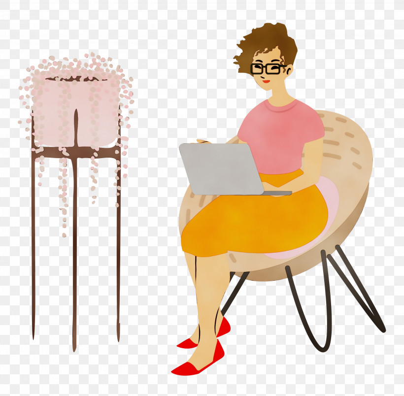 Cartoon Sitting Chair Joint Behavior, PNG, 2500x2454px, Alone Time, Behavior, Cartoon, Chair, Computer Download Free