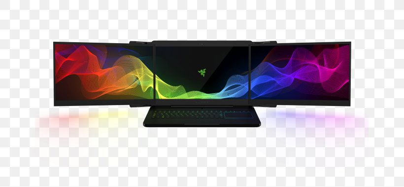 Laptop The International Consumer Electronics Show Razer Inc. Computer Monitors Multi-monitor, PNG, 678x381px, 4k Resolution, Laptop, Computer Hardware, Computer Monitor, Computer Monitors Download Free