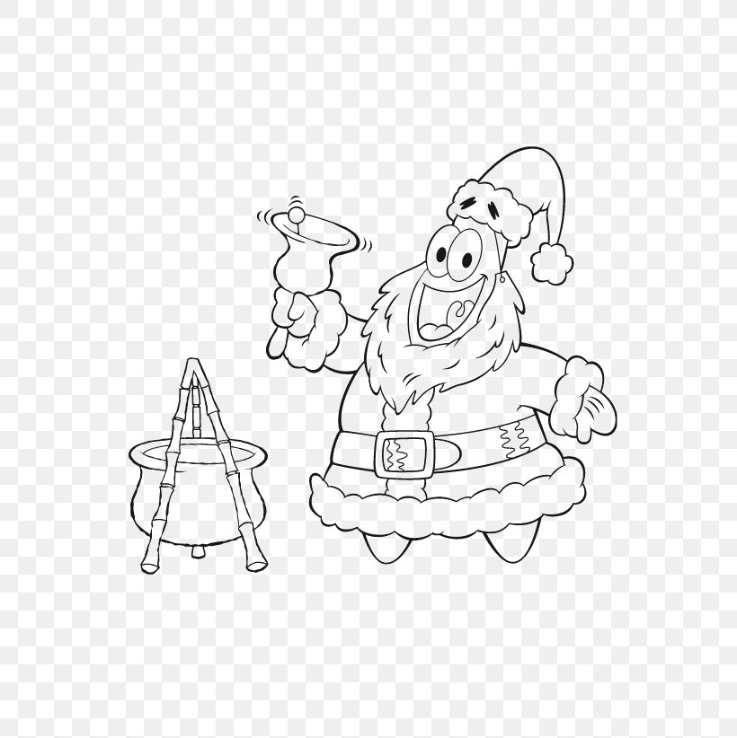 Patrick Star Squidward Tentacles Coloring Book It's A SpongeBob Christmas! Starfish, PNG, 595x822px, Watercolor, Cartoon, Flower, Frame, Heart Download Free
