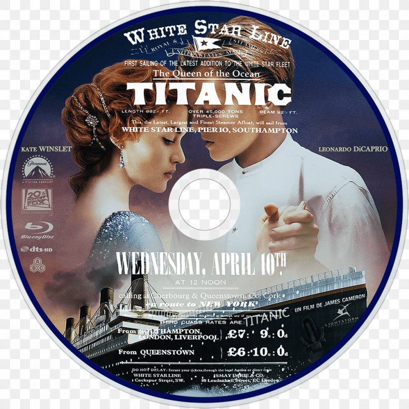 Titanic Blu-ray Disc Film Subtitle 0, PNG, 1000x1000px, 1997, Titanic, Bluray Disc, Brand, Compact Disc Download Free