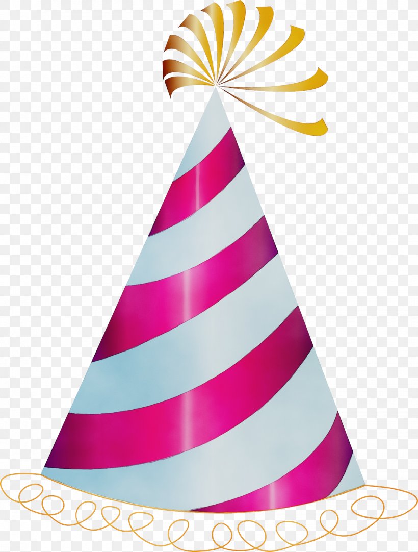 Party Hat, PNG, 1455x1920px, Watercolor, Cone, Costume Hat, Headgear, Magenta Download Free