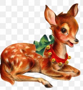 Vintage Christmas Deer - Santa Clauss Reindeer Santa Clauss Reindeer Christmas Clip Art PNG