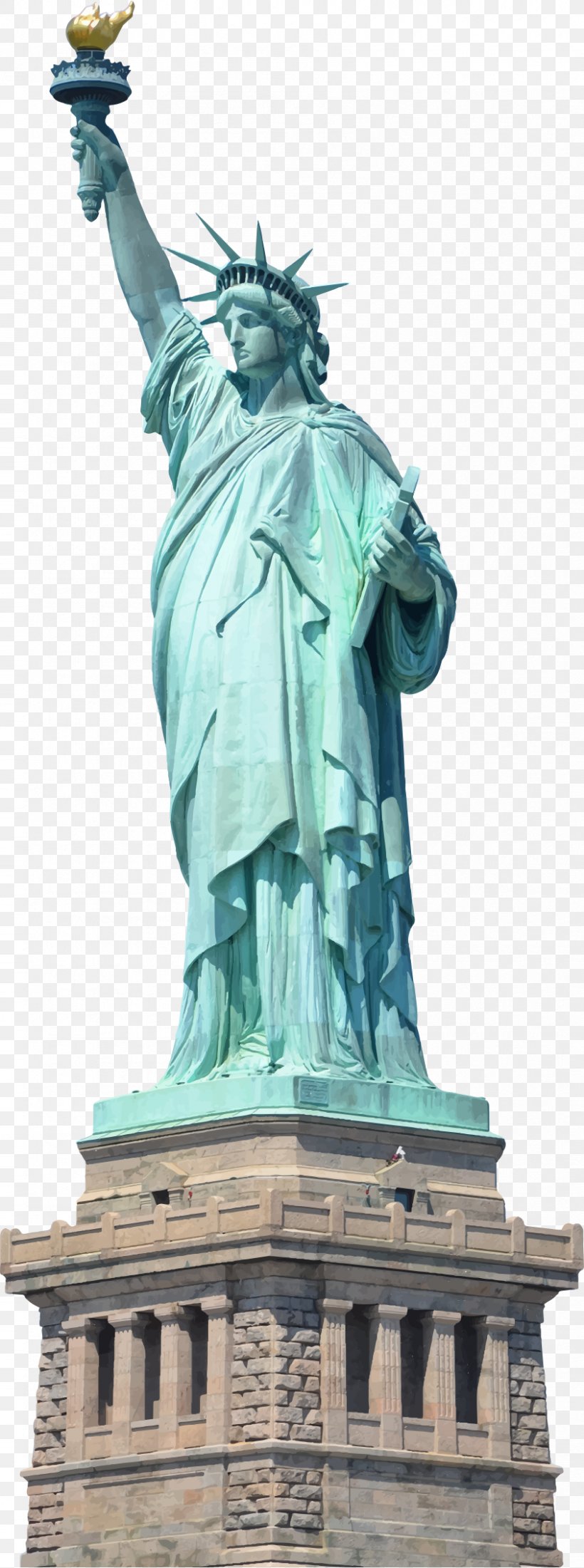 Statue Of Liberty Stock Photography Clip Art, PNG, 844x2266px, Statue Of Liberty, Artwork, Classical Sculpture, Facade, Landmark Download Free