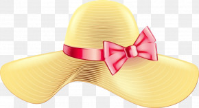 Yellow Pink Sun Hat Headgear Hat PNG
