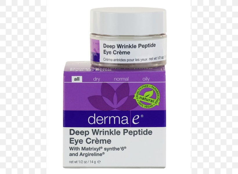 Anti-aging Cream DERMA E Deep Wrinkle Peptide Eye Crème Moisturizer, PNG, 600x600px, Cream, Acetyl Hexapeptide3, Antiaging Cream, Cosmetics, Eye Download Free