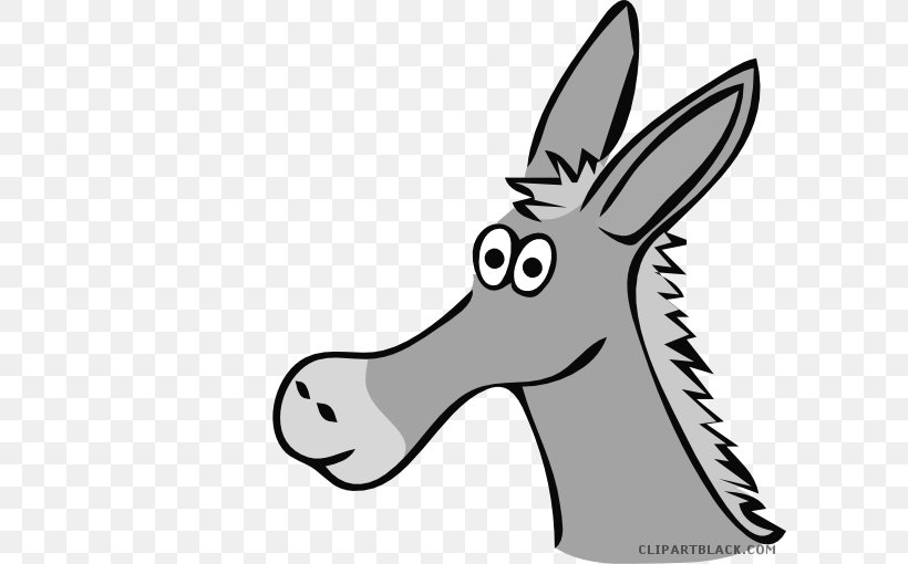 Donkey Mule Cartoon Clip Art, PNG, 600x510px, Donkey, Beak, Black And White, Cartoon, Comics Download Free