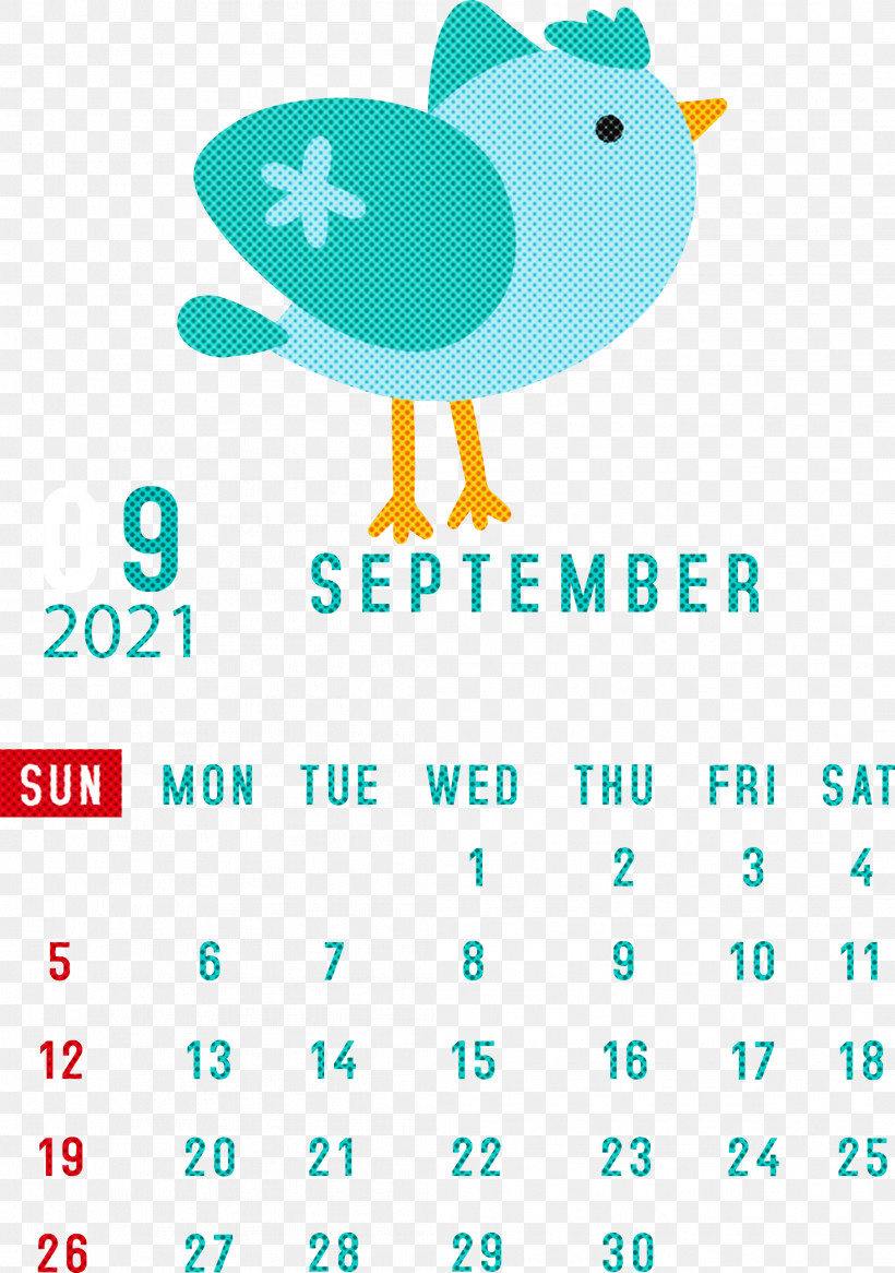 September 2021 Printable Calendar September 2021 Calendar, PNG, 2109x3000px, September 2021 Printable Calendar, Beak, Birds, Ducks, Htc Hero Download Free