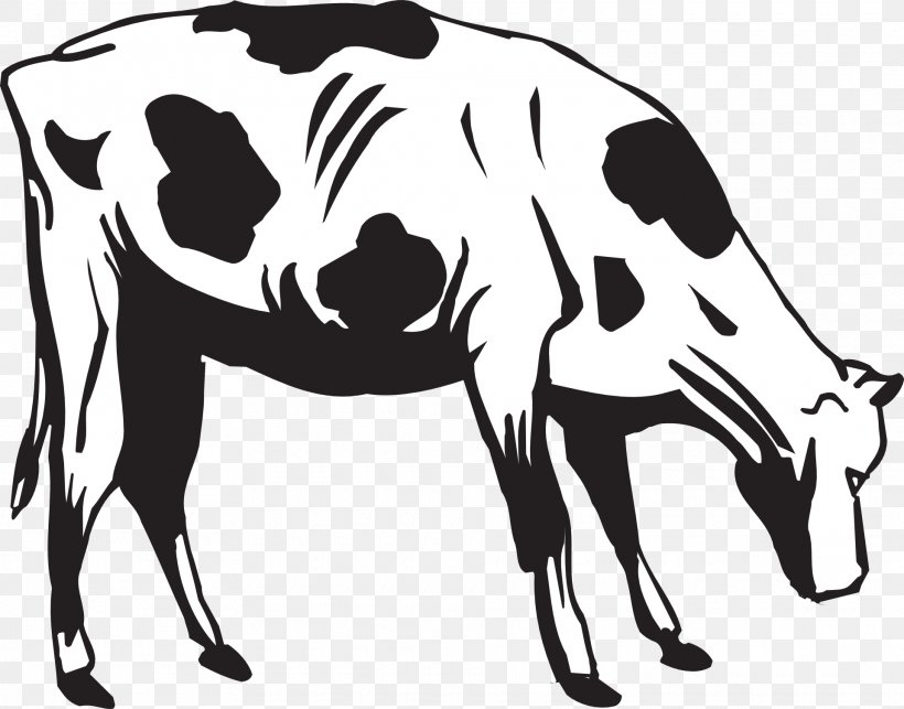 Cattle Eating Clip Art, PNG, 1920x1507px, Cattle, Black, Black And White, Cattle Like Mammal, Cow Goat Family Download Free
