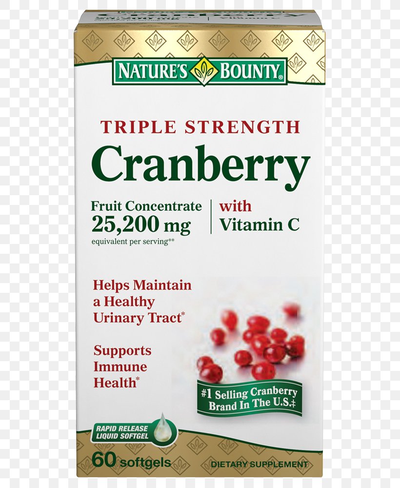 Dietary Supplement NBTY Cranberry Softgel Vitamin, PNG, 750x1000px, Dietary Supplement, Antioxidant, Capsule, Cranberry, Fruit Download Free