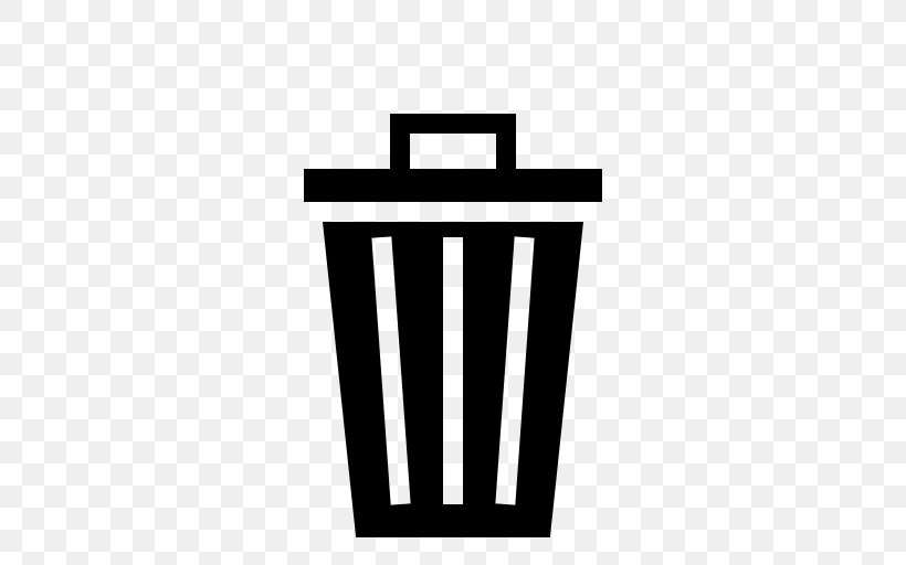 Rubbish Bins & Waste Paper Baskets Recycling Bin, PNG, 512x512px, Rubbish Bins Waste Paper Baskets, Black, Black And White, Brand, Logo Download Free