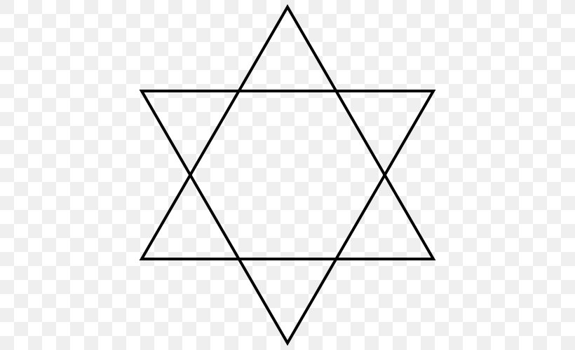 Star Of David Sacred Geometry Hexagram, PNG, 500x500px, Star Of David, Area, Black, Black And White, Diagram Download Free