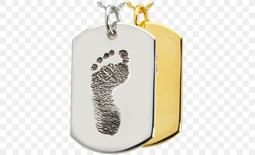 Charms & Pendants Jewellery Necklace Engraving Footprint, PNG, 500x500px, Charms Pendants, Chain, Charm Bracelet, Dog Tag, Engraving Download Free