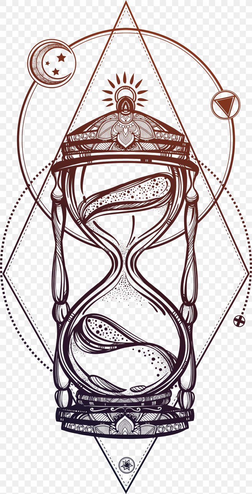 Drawing Hourglass Royalty-free, PNG, 2992x5854px, Drawing, Art, Black And White, Furniture, Hourglass Download Free