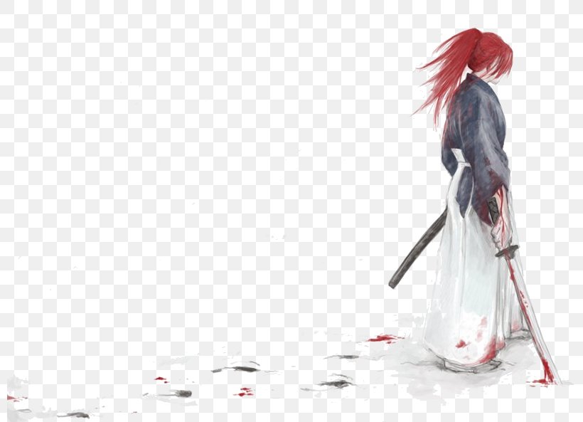 Kenshin Himura Kaoru Kamiya Rurouni Kenshin HEART OF SWORD, PNG, 800x593px, Watercolor, Cartoon, Flower, Frame, Heart Download Free