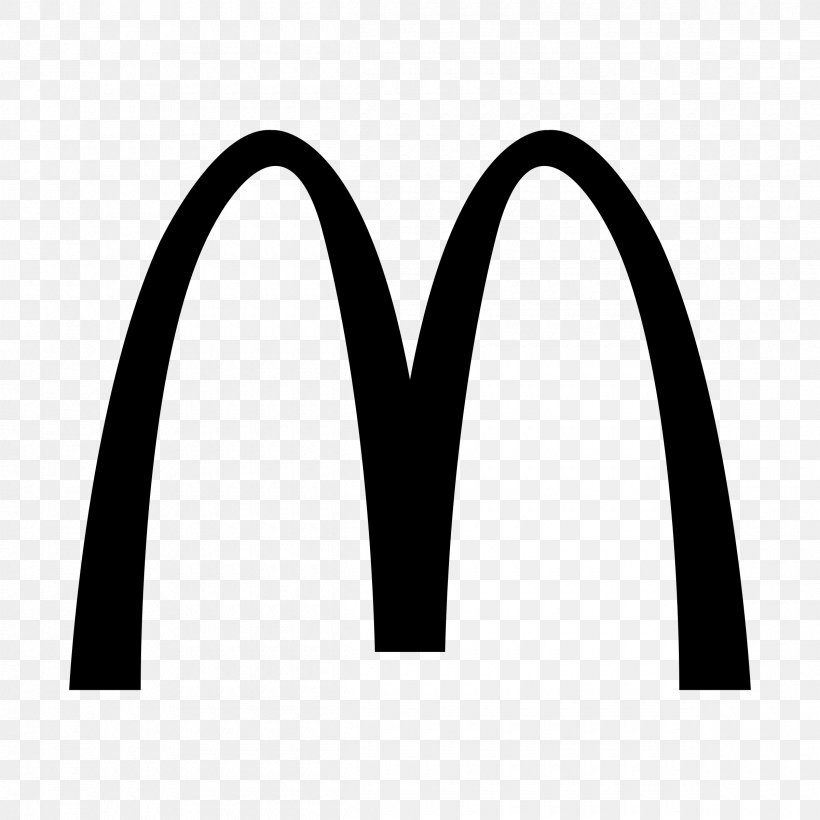 McDonald's Sign Logo Golden Arches, PNG, 2400x2400px, Logo, Black, Black And White, Brand, Corporate Identity Download Free