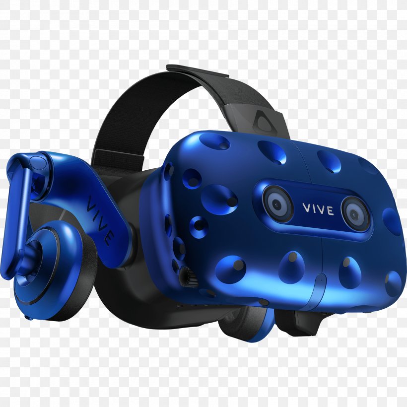 HTC Vive Pro HMD HTC One S Virtual Reality Headset, PNG, 1800x1800px, Htc Vive, Cobalt Blue, Electric Blue, Hardware, Headgear Download Free