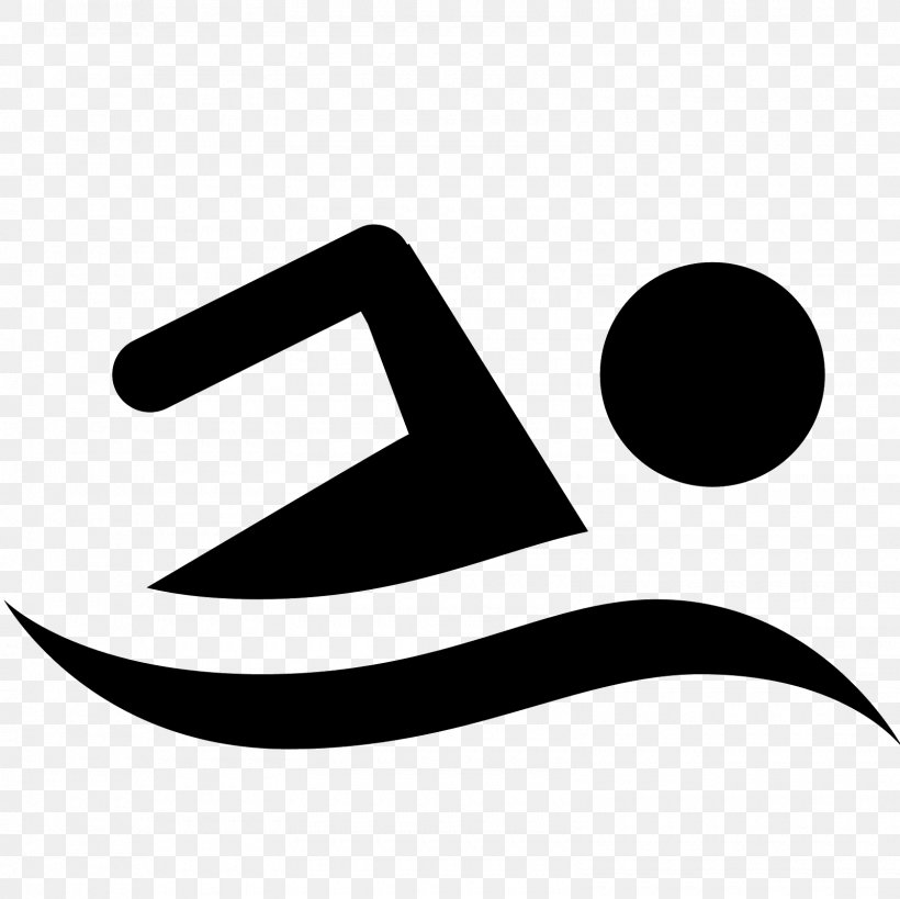 Swimming Sport Athlete Clip Art, PNG, 1600x1600px, Swimming, Athlete, Black And White, Brand, Logo Download Free