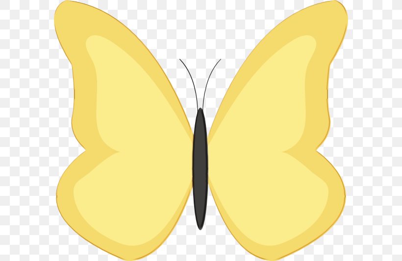 Butterfly Moths And Butterflies Insect Yellow Clip Art, PNG, 600x533px, Watercolor, Butterfly, Insect, Moths And Butterflies, Paint Download Free