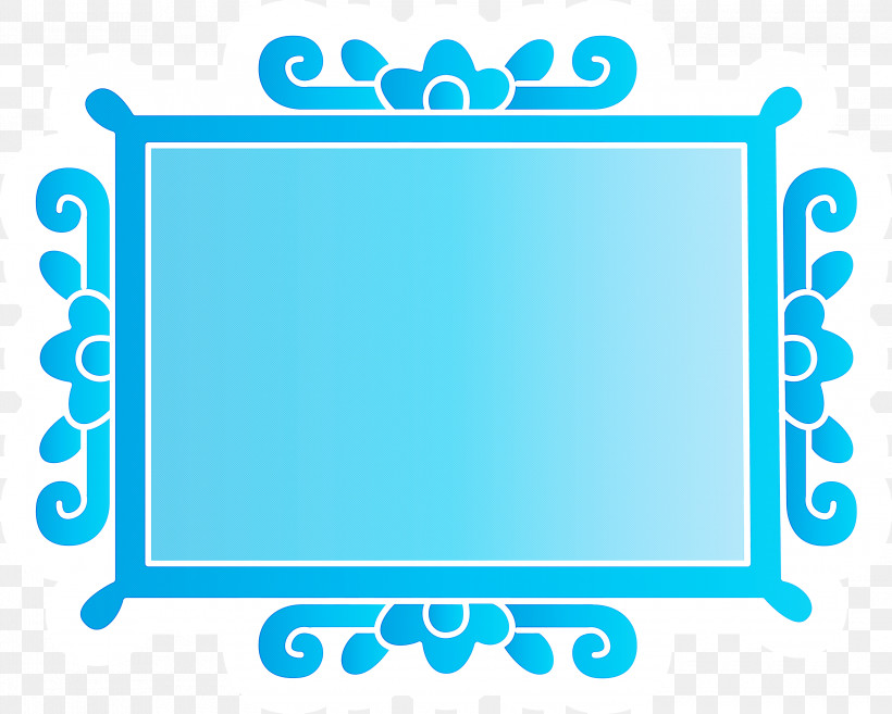 Flower Photo Frame, PNG, 3000x2404px, Classic Frame, Bed Frame, Black White Frame, Blue, Classic Photo Frame Download Free