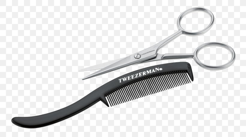Tweezerman Moustache Scissors With Grooming Comb Hairstyle, PNG, 800x457px, Comb, Barber, Beard, Hair, Hair Care Download Free