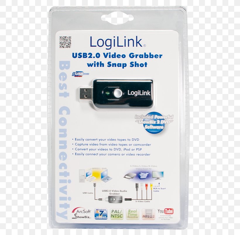 Frame Grabber Computer LogiLink USB2.0 Video/Audio Grabber With Snap Shot, PNG, 800x800px, Frame Grabber, Adapter, Audio, Computer, Day Download Free