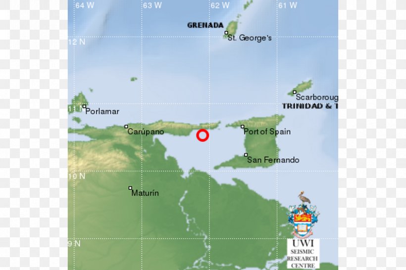 Port Of Spain The UWI Seismic Research Centre Grenada Earthquake Location, PNG, 845x563px, Port Of Spain, Aftershock, Area, Caribbean, Earthquake Download Free