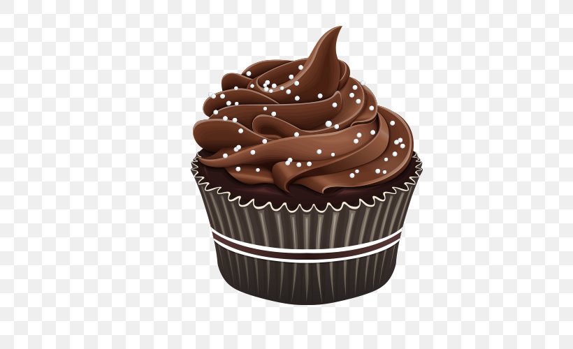 Chocolate Ice Cream Cupcake Macaron Chocolate Cake, PNG, 500x500px, Ice Cream, Bakery, Baking, Baking Cup, Buttercream Download Free