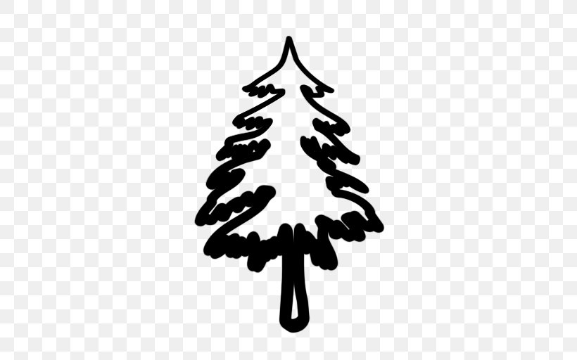 Evergreen Tree Pine Clip Art, PNG, 512x512px, Evergreen, Black And White, Drawing, Fir, Free Content Download Free