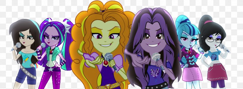 The Dazzlings DeviantArt YouTuber Under Our Spell, PNG, 2904x1071px, Watercolor, Cartoon, Flower, Frame, Heart Download Free