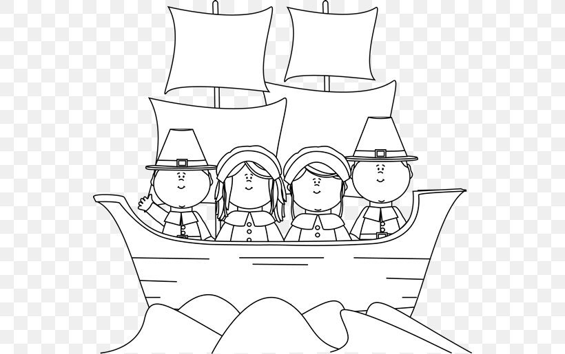 Plymouth Rock Pilgrims Mayflower Coloring Book Thanksgiving, PNG, 550x515px, Plymouth Rock, Africanamerican History, Area, Artwork, Black And White Download Free